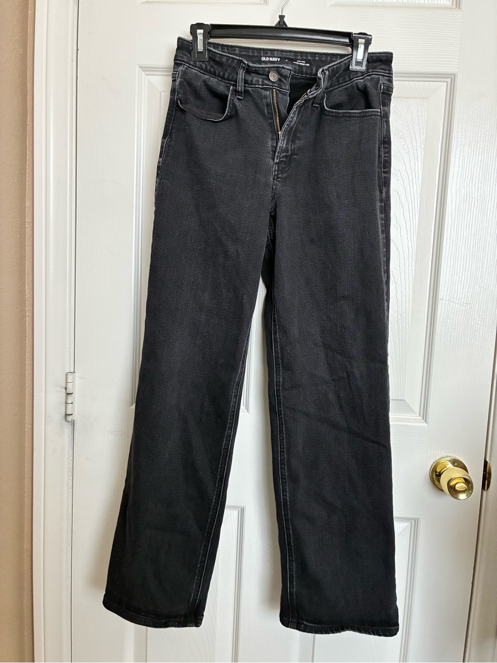 Old Navy High Rise Wow Wide Leg Black Denim Jeans